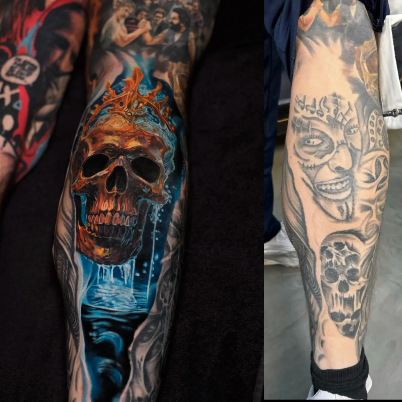 Extreme cover-up tattoo result 1 by Alex666cold — before and after transformation
